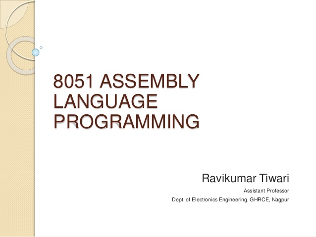 8051 assembly programming